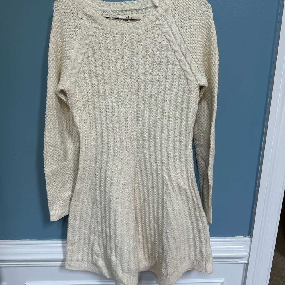 Hollister Women's Cream Sweater Dress